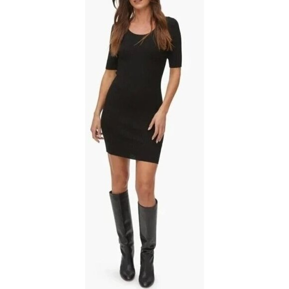 Michael Stars Mae Scoop Neck Knit Stretch Dress Chestnut Shimmer Size MP - Picture 1 of 9